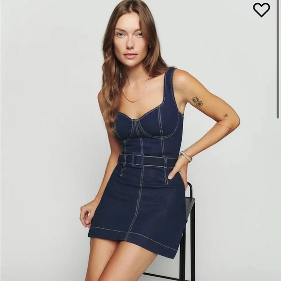 Reformation | Dresses | Reformation Joanne Belted Denim Dress | Poshmark